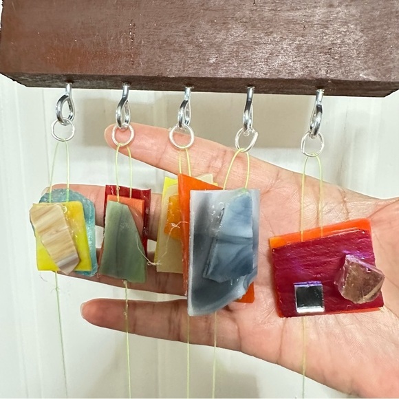 Hanging wall decor OOAK Assemblage Art Handmade Mosaic Indoor/Outdoor - Picture 9 of 15